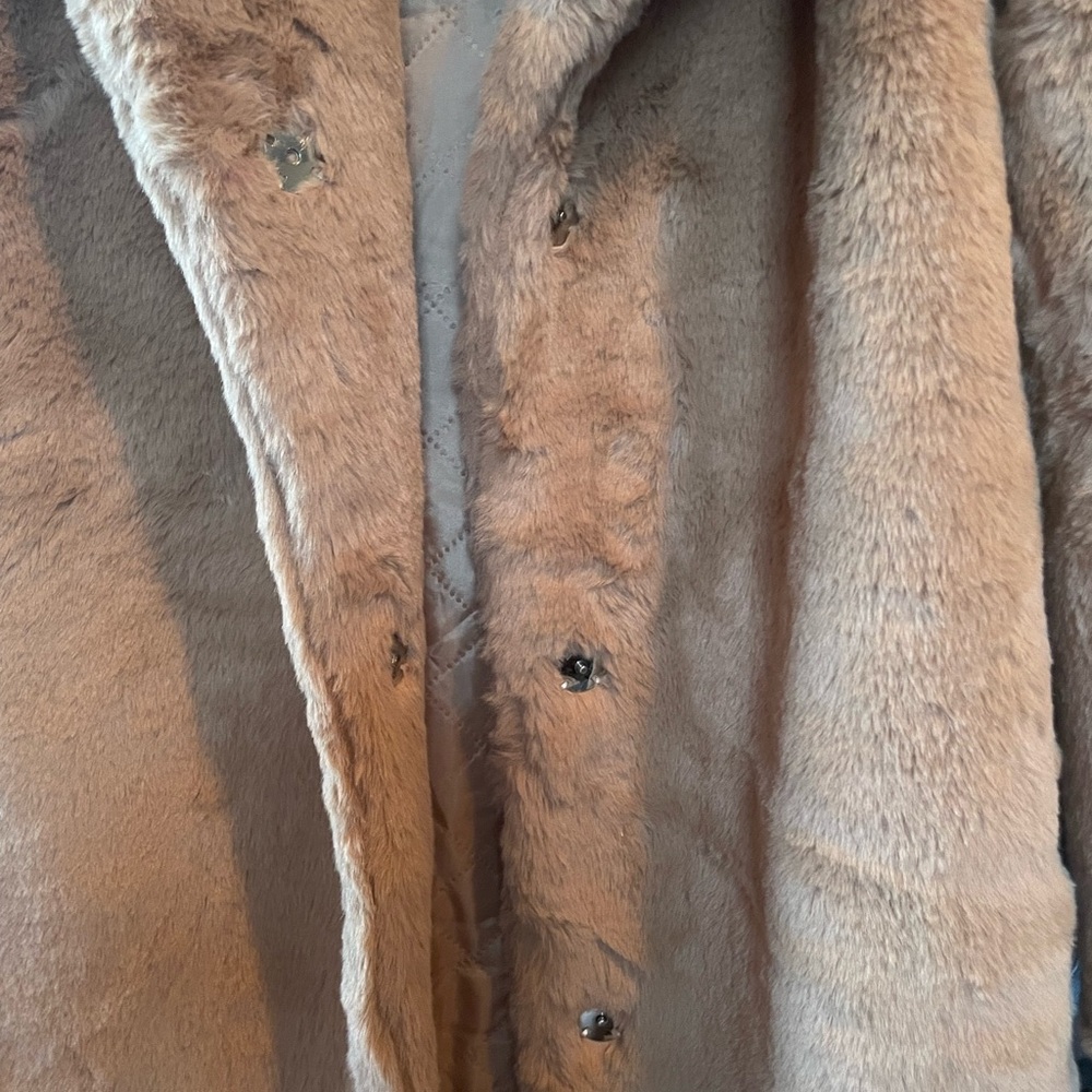 Princess Polly Camel Fur Coat - Picture 3 of 5